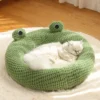 kf-S557401b285824746978cb486531255b6v-Cat-Bed-House-Kennel-Nest-Frog-Shaped-Pets-Sleeping-Cave-Kitten-Beds-Pet-Basket-Cozy-Kitten-1 FrogBed