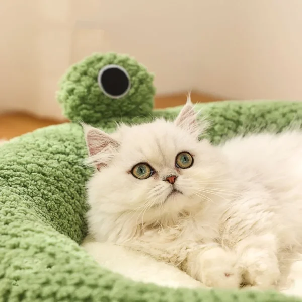 kf-Sc0a7aa4e22c34567a11537eb442c000bU-Cat-Bed-House-Kennel-Nest-Frog-Shaped-Pets-Sleeping-Cave-Kitten-Beds-Pet-Basket-Cozy-Kitten-1 FrogBed